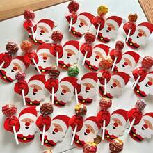 100/50/10 بطاقة حامل لوليبوب عيد الميلاد، بابا نويل، حامل قصب السكر بشكل بطريق، أكياس هدايا عيد الميلاد، هدايا للفصل الدراسي، ديكورات عيد الميلاد، بطاقات أعياد بالجملة للجيران والمعلمين، بطاقات رسائل عيد الميلاد - متعدد الألوان - مشاهدة 2