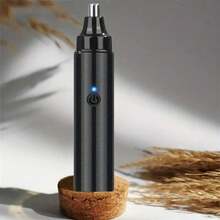 Electric Nose Hair Trimmer, Men's Ear & Nose Hair Trimmer, USB Rechargeable, Long Battery Life. Compact & Portable, Detachable Blade For Easy Cleaning. Painless Eyebrow & Facial Hair Nose Trimmer, Father's Day Gift. - Black - View 3
