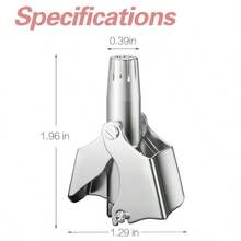 Nose Hair Trimmer, Manual Nose Hair Remover Without Batteries, With 12 Double-Edged Blades, Painless, Waterproof, Easy To Clean And Carry - Silver - View 9