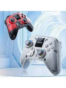Lenovo X01 Gaming-Grade Multi-Mode Controller, Low-Latency 2.4G And Bluetooth Switching, Customizable Back Button Asymmetric Vibration, Compatible With PC, Nintendo, And Mobile Devices, Red - Red - View 2
