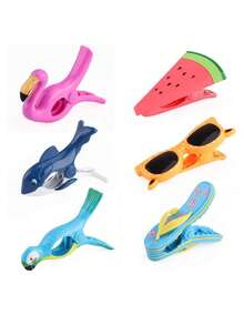 1 buc/2 buc cleme rezistente la vânt pentru prosop de plajă, pentru scaune de plajă, accesorii pentru terasă și piscină, ochelari de desene animate, pahare de cocktail, cleme de prosop, cleme decorative amuzante pentru casă (stil drăguț), cleme pentru prosop, cleme pentru scaune de plajă pentru prosoape