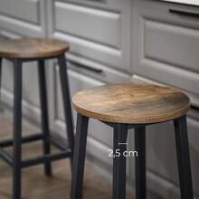 Barstools - Rustic Brown + Black - View 7