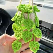 Handmade Crochet Car Ornaments - Cute Knitted Rearview Mirror Decoration, Creative Fabric Interior Accessories. - one-size - View 15