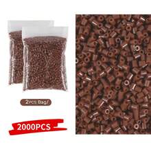 1000/2000/5000 hạt nhựa nhỏ 2.6mm, hạt ghép hình pixel, hạt sắt nung chảy, hạt trang trí DIY chất lượng cao, quà tặng thủ công. - Đậu - Xem 45