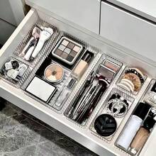 Großer Kapazität Acryl Make-up Aufbewahrungsbox, multifunktionale Beauty-Tool Präsentationsbox, mehrteiliges geteiltes Aufbewahrungsfach, Maniküre-Werkzeuge, Kosmetik-Aufbewahrungsbox, Schminktisch-Organizer, Schreibtisch- und Schrankspeicherbox, Badezimmer-Accessoires, Gesichts- und Schubladenorganizer, Mehrzweck-Organizer für Zuhause