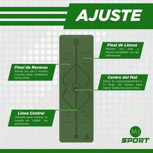 Tapete Antideslizante Yoga 6mm con lineas de alineacin Esterilla antiderrapante de alta calidad de TPE para yoguis, pilates, entrenamiento en casa, funcional y estiramientos con lneas de Gua - Verde - Ver 5