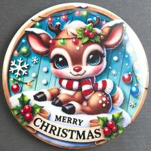 1PC Manual Christmas Bottle Opener Refrigerator Magnets For Beer And Beverages - Easy To Hold Round Bottle Opener, Decorative Fridge Magnet With Nativity, Santa Claus, Snowman Elements, Fun Kitchen Supplies, Thanksgiving, Christmas And New Year Gifts, Christmas Party Supplies, Family Dinner