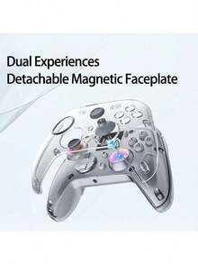Lenovo Bộ điều khiển đa chế độ chơi game X01 với độ trễ thấp 2.4G và chuyển đổi Bluetooth, nút quay lại có thể tùy chỉnh rung không đối xứng, tương thích với PC, Nintendo và thiết bị di động, màu xám - Xám - Xem 3