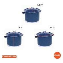 XINDCH  C20666-1063310W 6-Quart Blue Speckled Enamel Stock Pot With Lid - 多色55 - 查看 7