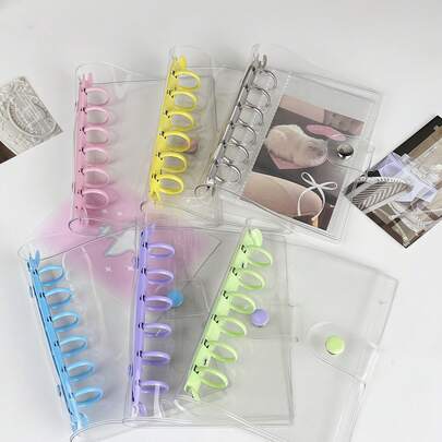 A7クリアルーズリーフノート、ステッカー、ポケットブック、Lovebuステッカー、3Dステッカー、お気に入りのアイドルをサポートするステッカーブック、A7ルーズリーフダイアリーノート