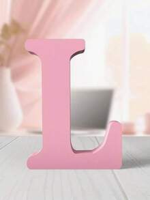 6-Inch Pink Wooden Letters, Unfinished Wooden Letters For Wall Decoration, Decorative Vertical Letters, And Decorative Signage For Craft Home Party Projects - Pink - View 8