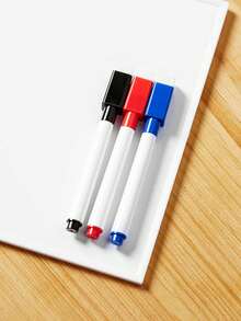 1pc A4 Size Dry Erase Board With String For Wall Small Dry Erase Whiteboard Hanging Whiteboard With 3pcs Magnetic Wipe Off Markers Pens For Kids Erasable Message Writing Drawing School & Home Supplies - Multicolor - View 3