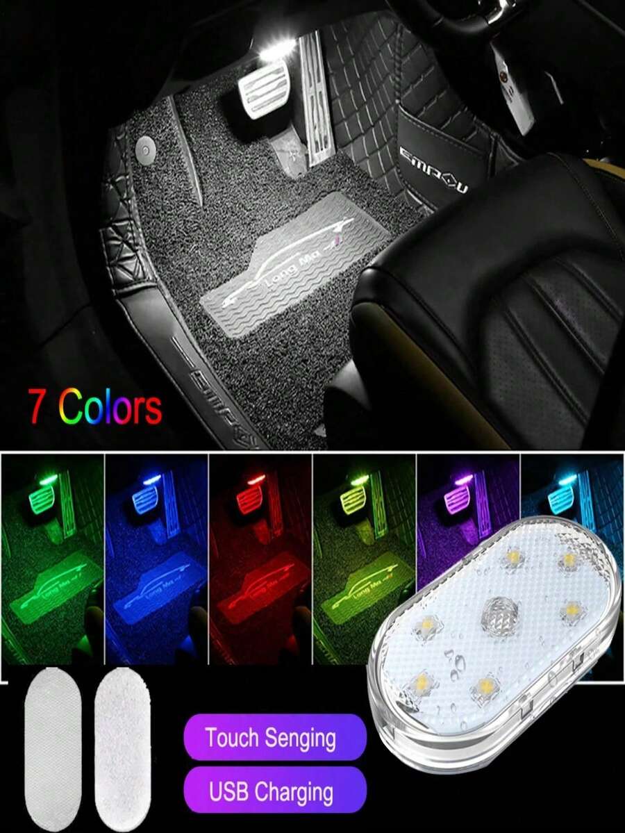 1 件装触摸传感器 USB LED 车内灯 LED 灯汽车顶灯阅读灯车内装饰车顶照明