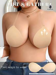 1件装（带肩带）隐形硅胶胸垫，提升胸型，隐形文胸/无背文胸胸垫 - 彩色 - 查看 12