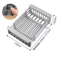 Expandable Stainless Steel Over-The-Sink Dish Rack & Drainer Basket – Collapsible Kitchen Organizer For Dishes, Cups, And Produce, Multi-Tiered Design For Efficient Washing And Drying, Dish Drying Rack - Multicolor - View 15