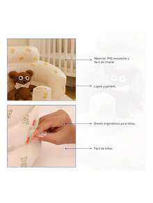 Inflatable Baby Chair (47 * 49 * 35 Cm). Bluelander - Beige - View 5