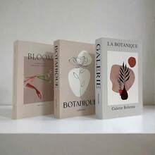 3pcs Modern Decorative Faux Books, Minimalist Folding Decorative Book Models, Suitable For Cafe, Hotel, Study Decor, Nordic Style (Non-Functional)