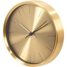 Kiera Grace Wall Clock 10 Inch Craig Aluminum Gold Modern Classic Wall Clocks Battery Operated Silent Non Ticking Home Decor For Living Room Kitchen Bathroom