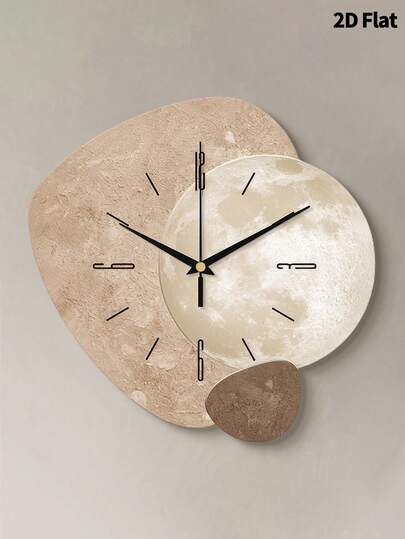 1pc 12inch/16inch Moderne Minimalist Creative Planet Art ation Wand Clock, Super Quiet Quartz Movement, No Ticking Sound, Room ation, Home Living Bedroom Classroom Kitchen Office Cafe Restaurant Ho Dormitory Hotel Apartment Klok Painting view 2