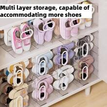 Estante de zapatos acrlico transparente para nios, organizador de zapatos de beb montado en la pared, organizador de zapatos para nios pequeos, organizadores y almacenamiento de bebs, cajas de - inicial - Ver 5