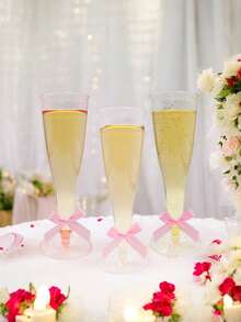 10 szt./zestaw, 4,5-uncjowe wielokrotnego użytku szklanki na nóżce, odpowiednie na wesela, urodziny, walentynki, Halloween, Boże Narodzenie i inne imprezy, najlepsze prezenty na Walentynki, Halloween i Boże Narodzenie (szklanki plastikowe, urodziny, kieliszki do wody, kieliszki do szampana) - Wielokolorowe - Zobacz 4