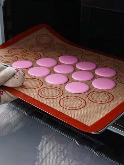 Kit Tapete De Silicone E Fibra De Vidro Culinário 42x30cm Poder Usar No Forno Casa