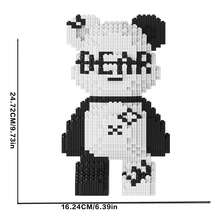 4,010pcs Fashion Bear DIY Model Building Blocks, Creative Educational Bricks Designed For Teens And Adults, Adult Puzzle Toys, Home Decor, Birthday & Christmas Gifts - Multicolor - View 7