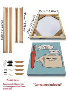 1 Conjunto de Moldura de Madeira DIY, Tamanhos Disponíveis: 40x60cm, 30x40cm, 25x35cm, 35x55cm, 35x45cm, 40x50cm, Adequada para Tela de Pintura a Óleo, Moldura de Madeira de Pinus, Arte de Parede, Pintura com Diamantes, Estrutura de Encaixe de Espiga e Rabo de Pau. Somente a moldura, tela e vidro não inclusos. (Consulte o tutorial de instalação na imagem. Compre uma moldura 5cm menor que o tamanho da tela.) - Multicolorido - Ver 19