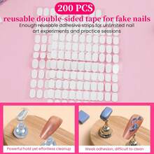 Nail Stand Press Ons 10 Long Nail Holder Painting Art Supplies Magnetic Wood Display With 1 Heart Nail Stands, 200Pcs Double Sided Tape, Decorating Art Accessories Kit In Home Salon - 1 - 查看 6