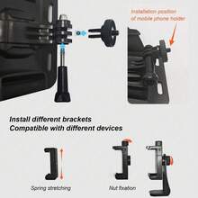 1Pc Universal Cell Phone Chest Mount Harness Strap Holder For First-Person Perspective Shooting, Outdoor Smartphone POV Video Mobile Phone Clip, Mobile Phone Holder Chest Strap Bracket - Black - View 9