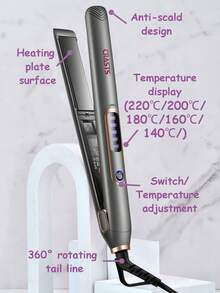 CRASTS Professional Hair Straightener, Dual Use For Straightening And Curling, Large Plate, 5 Temperature Settings, Suitable For Bangs And Inward Curling - EU C Type Plug(220-240V) - View 7