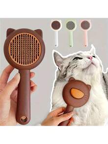 新款宠物猫沐浴按摩浮毛刷，狗狗美容脱毛刷，通用宠物用品 - 彩色 - 查看 2