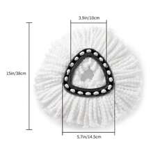 Mop Heads Refills For O-Cedar EasyWring 1 Tank System Microfiber Triangle Spin Mop Replacements Washable For Velida Ocedar Clean For Type Cleaning - 白色 - 查看 2