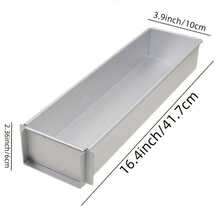 1pc Multifunctional Aluminum Rectangular Cake Pan With Base - Ideal For Tiramisu, Cheesecake And Mousse - Essential Baking Tool For Holidays - Multicolor - View 11