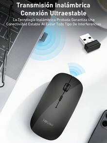 ratón inalámbrico conectado por USB de 2,4g de material PVC ultrafino con colores tipo - Multicolor - Ver 4