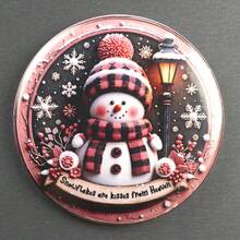 1PC Manual Christmas Bottle Opener Refrigerator Magnets For Beer And Beverages - Easy To Hold Round Bottle Opener, Decorative Fridge Magnet With Nativity, Santa Claus, Snowman Elements, Fun Kitchen Supplies, Thanksgiving, Christmas And New Year Gifts, Christmas Party Supplies, Family Dinner