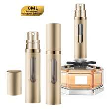 1pc Redesigned Perfume Spray Bottle, Portable Perfume Refillable Atomizer, Bottom Fill Mini Spray Travel Perfume Bottle, Pump Fills Directly From The Bottom Without Removing The Cap, 100% Pure Glass Inner Bottle, With A Visible Window So You Can Easily Know How Much Perfume Is Left, Available In 5ml / 8ml /10ml