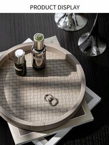 1pc Jewelry Storage Box, Leather Jewelry Tray, Decorative Organizer Tray For Keys, Remote Control, Home Decor, Woven Leather Texture Metal Clasp Design, Multi-Size & Color Options, Suitable For Entryway, Tabletop, Moving For Women Storage Organizer Travel Essentials Back To School Dormitory Storage