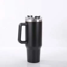 1pc 40oz Tumbler Vacuum Stainless Steel Insulated And Cold Drink Cup With Straw For Hydration Enthusiasts, Coffee, Outdoor Sports And Travel,Ideal For Back To School,Water Bottle For Christmas. Straws And Cleaning Brushe Can Be Burchased Separately(Compatible With Stanley Cup)