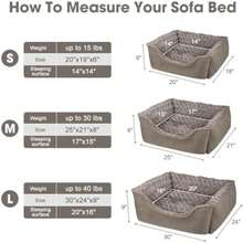 JOEJOY Rectangle Dog Bed For Large Medium Small Dogs - Washable Orthopedic Sofa Bed, Soft Breathable Puppy & Pet Cuddler, Durable Calming Dog Bed With Anti-Slip Bottom, Multiple Sizes,(L(30"X 24"X 9") Dark Brown) - Type2 - 查看 4