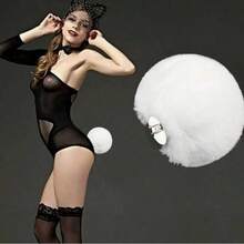 1 chiếc đuôi thỏ dễ thương, phụ kiện trang trí bằng bông mềm mại cho hóa trang, tiệc tùng, phong cách Gothic Lolita, Lễ Phục Sinh, Ngày Valentine. - Nhiều màu - Xem 1