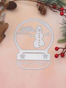 Christmas + 1 Set Of Metal Cutting Knife Mold, Christmas Snowman Cutting Mold, DIY Paper Card Craft, Carbon Steel Mold For Cutting And Pasting Thin Sheets, Greeting Card Craft Decoration, Decorative Embossing, And Home Project Making Tools