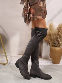 2025 Autumn/Winter New Over-The-Knee Boots, Women's Long Boots, Knight Boots, Boots, Elastic High Tube Boots
