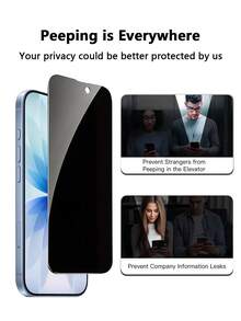 4 Stücke Bildschirmschutz kompatibel mit Samsung//OPPO/Vivo/Honor/Apple Smartphones, Datenschutz-Gehärtetes Glas, Kratzfest, Fingerabdruckfest, Vollflächenabdeckung, Geburtstagsgeschenk für Familie/Freunde