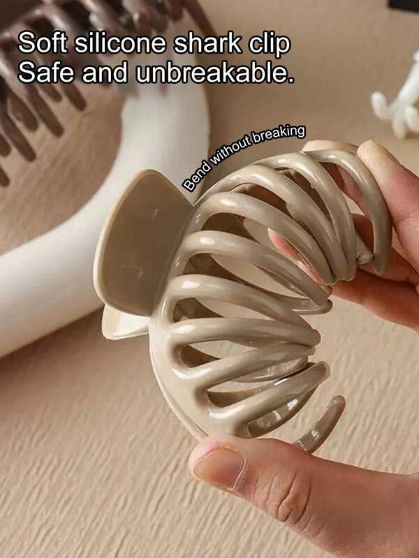 1pc Oversized Camel Claw Hair Clip, Soft Rubber Material, Versatile All-Season Hair Accessory For Women, Shock-Absorbing & Anti-Fall Hair Accessories Fashion Claw Clips Ladies Hair Clamps Casual Hair Jaw Clip Autumn Accessories Winter Accessories For Vacation Outfits Woman,Gifts,Travel,Gifts For Women,Hair Stuff,Stocking Stuffers