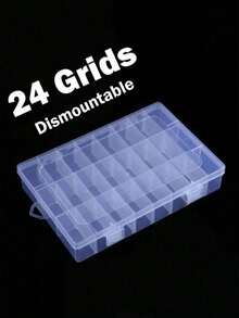 1pc Multi-Purpose Transparent Plastic Storage Boxes Mini Transparent Bead Storage Containers With Hinged Lids Rectangular Clear Craft Supply Boxes For Organizing Earrings Rings Jewelry And Nail Art Accessories