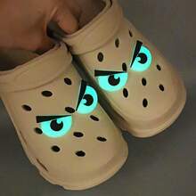 4 件套 - 可爱又有趣的眼形鞋饰，多功能鞋饰，迷人礼物，圣诞节的完美之选 - 夜光1 - 查看 4