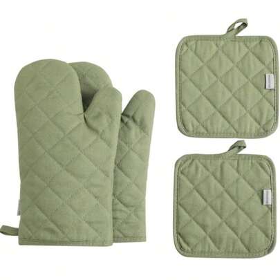 4 Guantes de horno y agarraderas de silicona gruesos y antideslizantes de colores tipo macarrón, resistentes al calor hasta 260°C, esenciales para hornear en la cocina. Artículos de cocina antideslizantes, regalos festivos de cocina amigables para la organización del hogar y la cocina