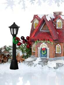 4 sztuki miniaturowych lamp ulicznych do domku dla lalek, retro lampa naftowa, kreatywne świąteczne oświetlenie uliczne, latarnia uliczna w kształcie pociągu, czarny zewnętrzny słupek lampy, żywica, prezent na imprezę, nadaje się do akcesoriów do domku dla lalek, miniaturowa lampa uliczna, słupek do latarni, dekoracja do mikrokrajobrazu, wystrój ogrodu w stylu wróżek, akcesoria do oświetlenia ogrodowego, gry karnawałowe, wystrój pokoju