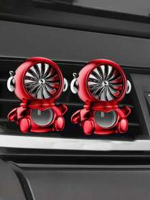 汽车空气清新剂宇航员香味用于空调出风口，带旋转风扇，装饰性和持久淡香味 E E 情人节情人用品婚礼物品